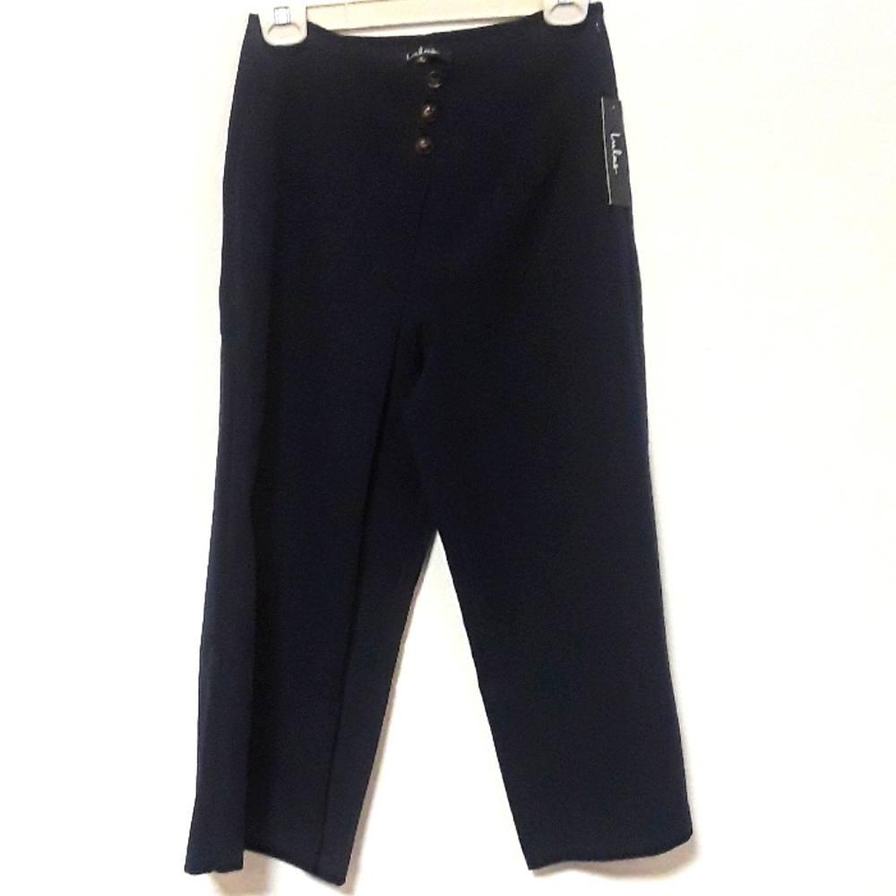 C1- NEW LULU'S  NAVY BLUE  SZ. SMALL PANTS W/ TAGS